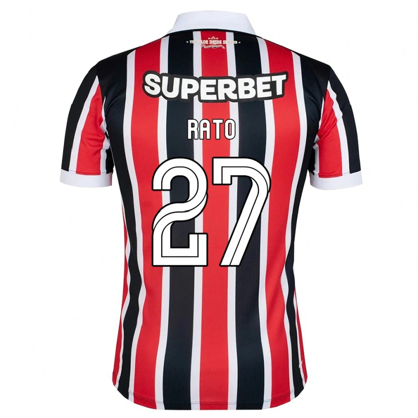 Danxen Uomo Maglia Wellington Rato #27 Rosso Bianco Nero Kit Gara Away 2026/27 Maglietta