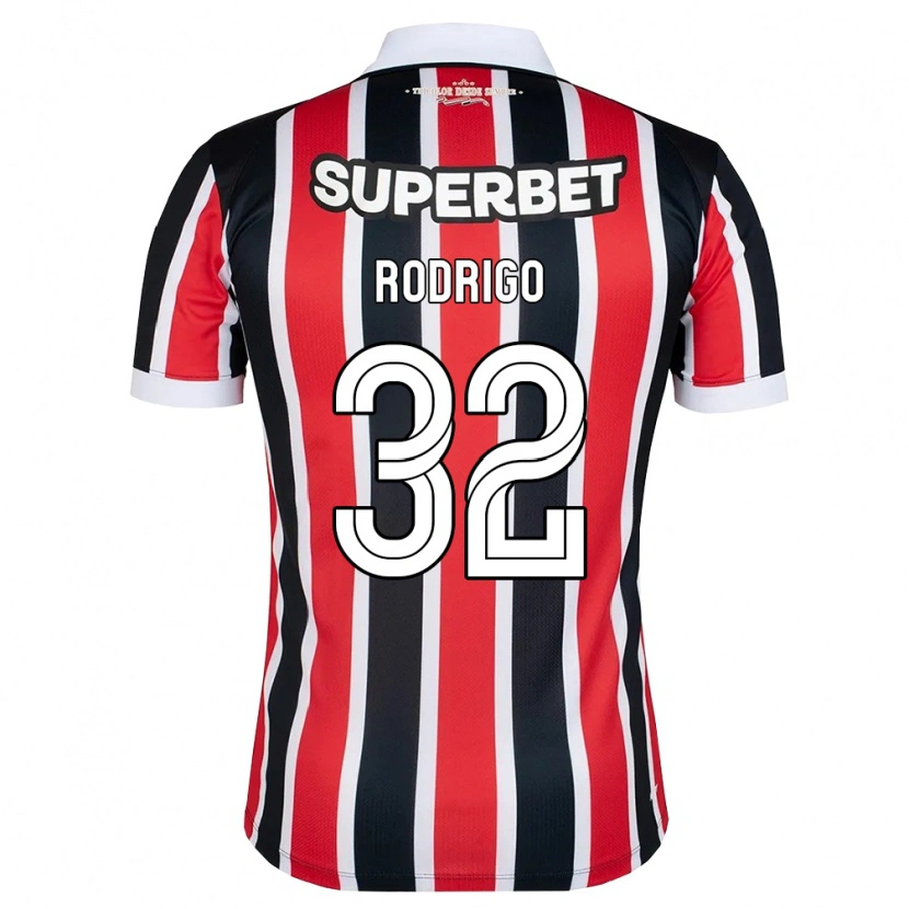 Danxen Uomo Maglia Rodrigo #32 Rosso Bianco Nero Kit Gara Away 2026/27 Maglietta