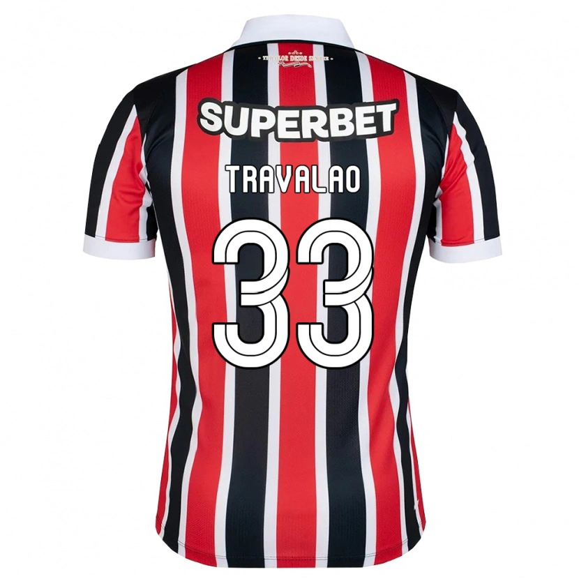 Danxen Uomo Maglia Rafa Travalão #33 Rosso Bianco Nero Kit Gara Away 2026/27 Maglietta