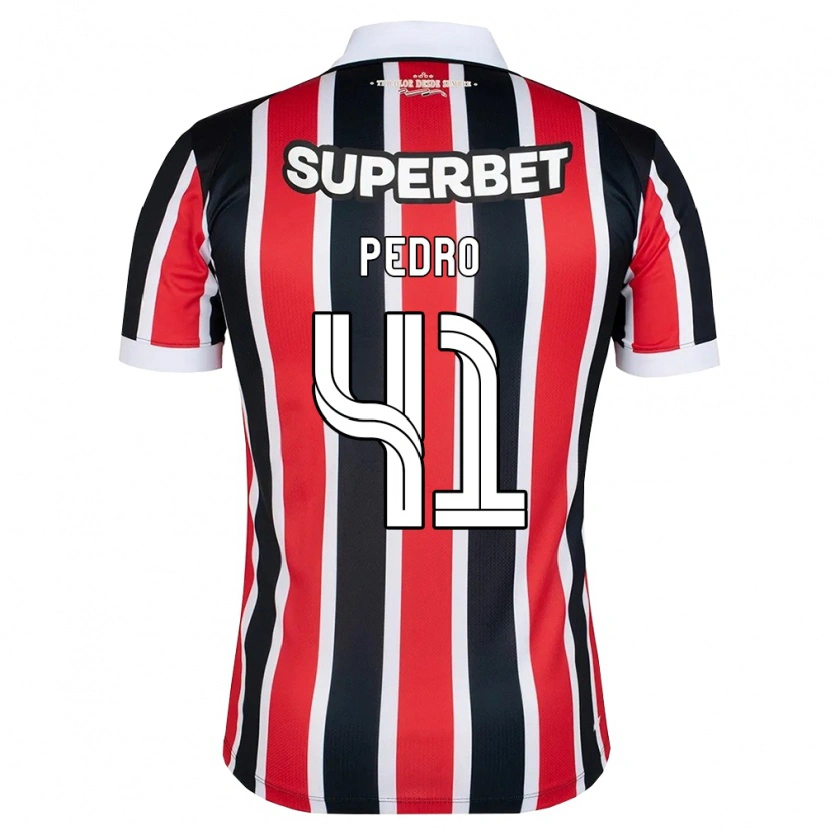 Danxen Uomo Maglia João Pedro #41 Rosso Bianco Nero Kit Gara Away 2026/27 Maglietta