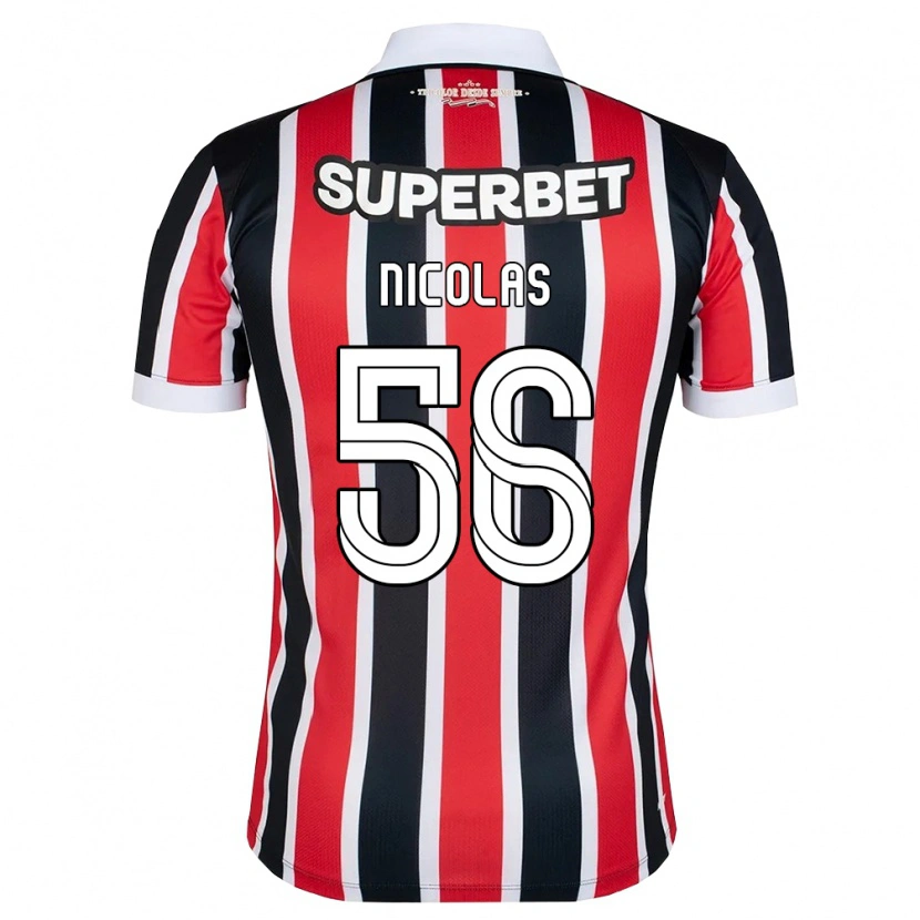 Danxen Uomo Maglia Nicolas Bosshardt #56 Rosso Bianco Nero Kit Gara Away 2026/27 Maglietta