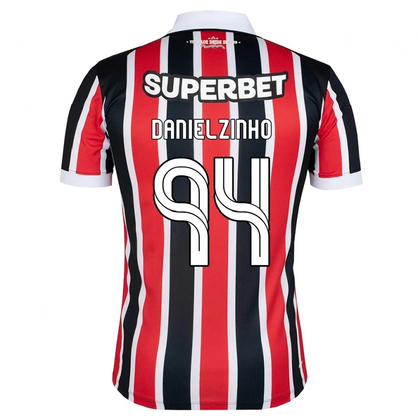Danxen Uomo Maglia Danielzinho #94 Rosso Bianco Nero Kit Gara Away 2026/27 Maglietta