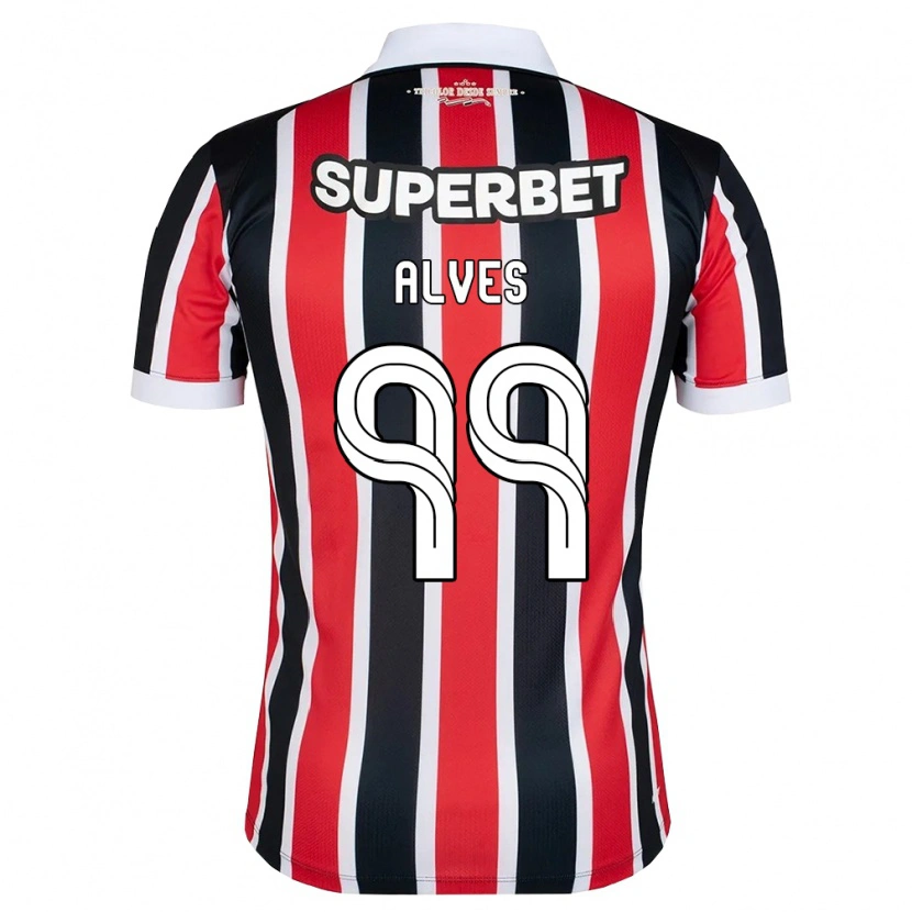 Danxen Uomo Maglia Letícia Alves #99 Rosso Bianco Nero Kit Gara Away 2026/27 Maglietta