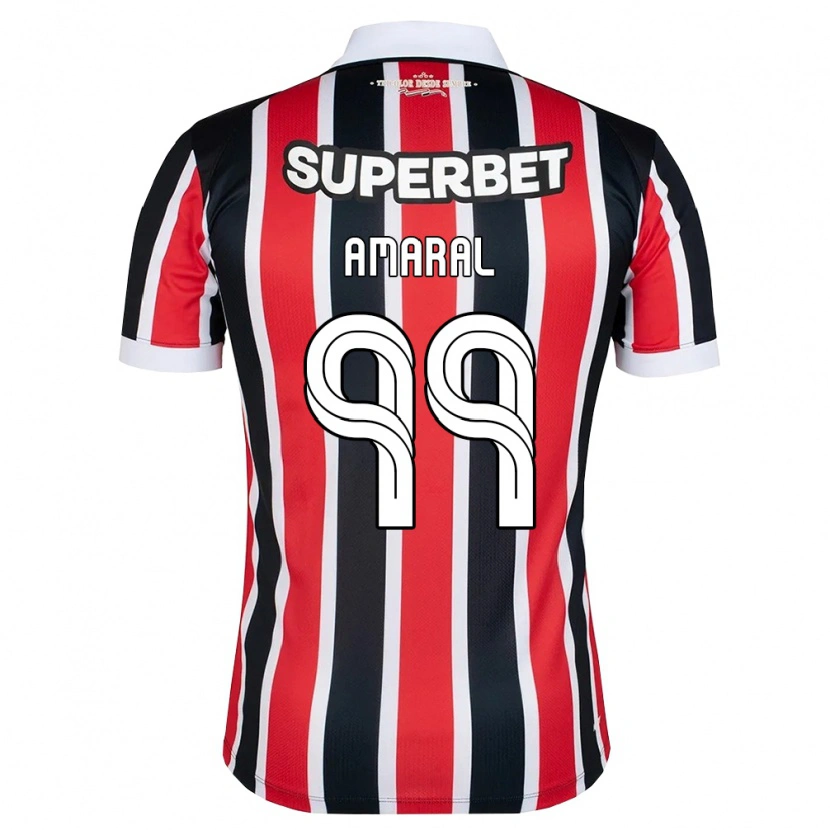 Danxen Uomo Maglia Vitória Amaral #99 Rosso Bianco Nero Kit Gara Away 2026/27 Maglietta