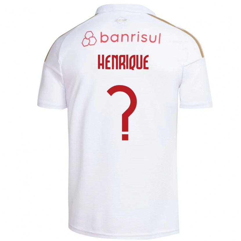 Danxen Uomo Maglia Henrique De Aguiar De Mendonça #0 Bianco Rosso Kit Gara Away 2026/27 Maglietta