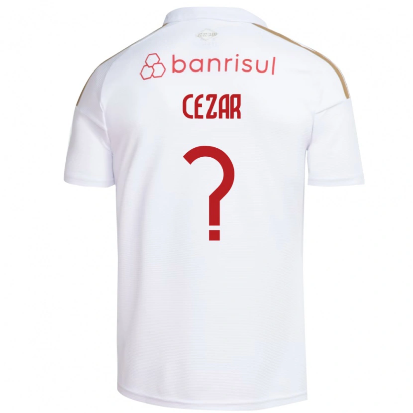 Danxen Uomo Maglia Julio Cezar #0 Bianco Rosso Kit Gara Away 2026/27 Maglietta