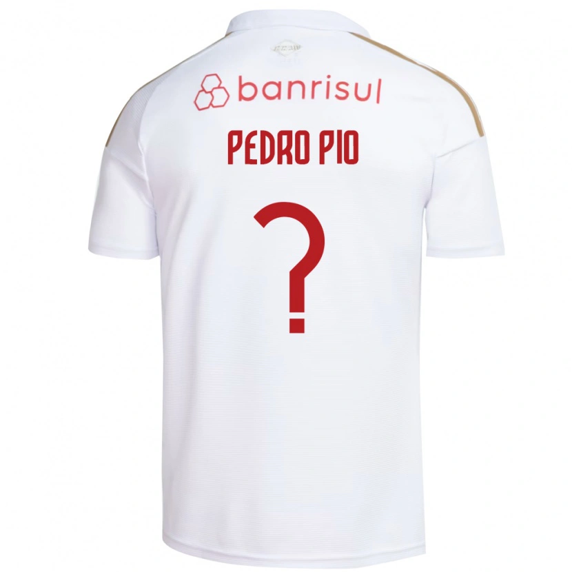 Danxen Uomo Maglia Pedro Pio #0 Bianco Rosso Kit Gara Away 2026/27 Maglietta