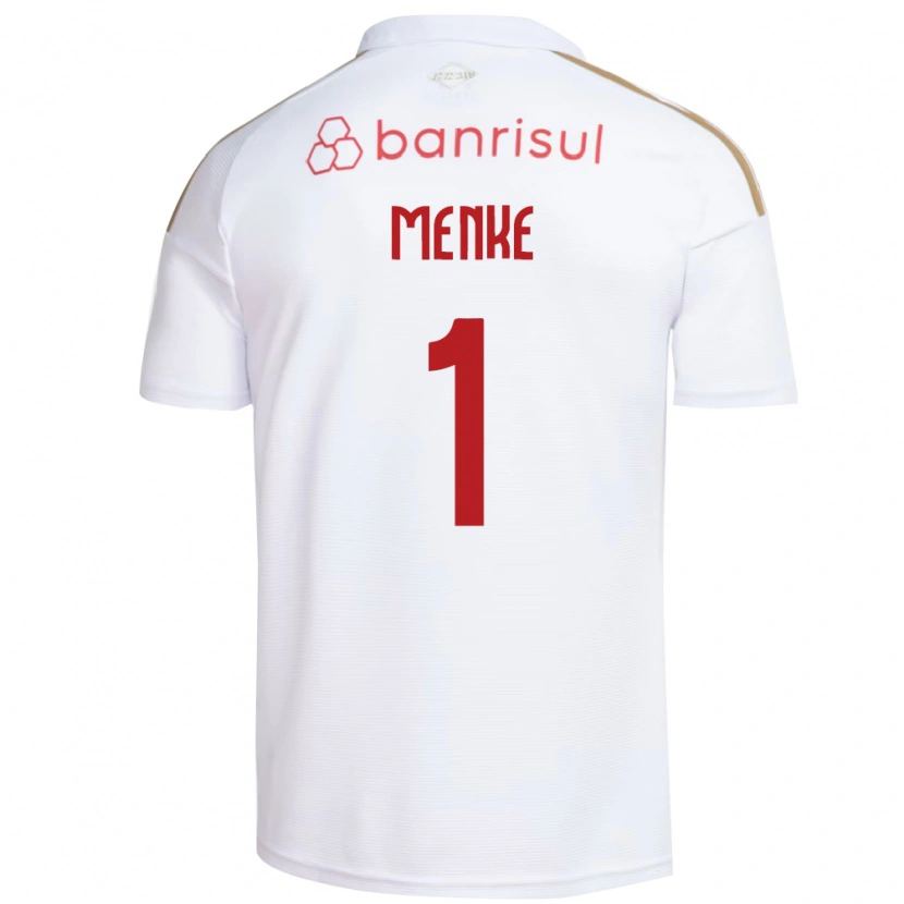 Danxen Uomo Maglia Henrique Menke #1 Bianco Rosso Kit Gara Away 2026/27 Maglietta