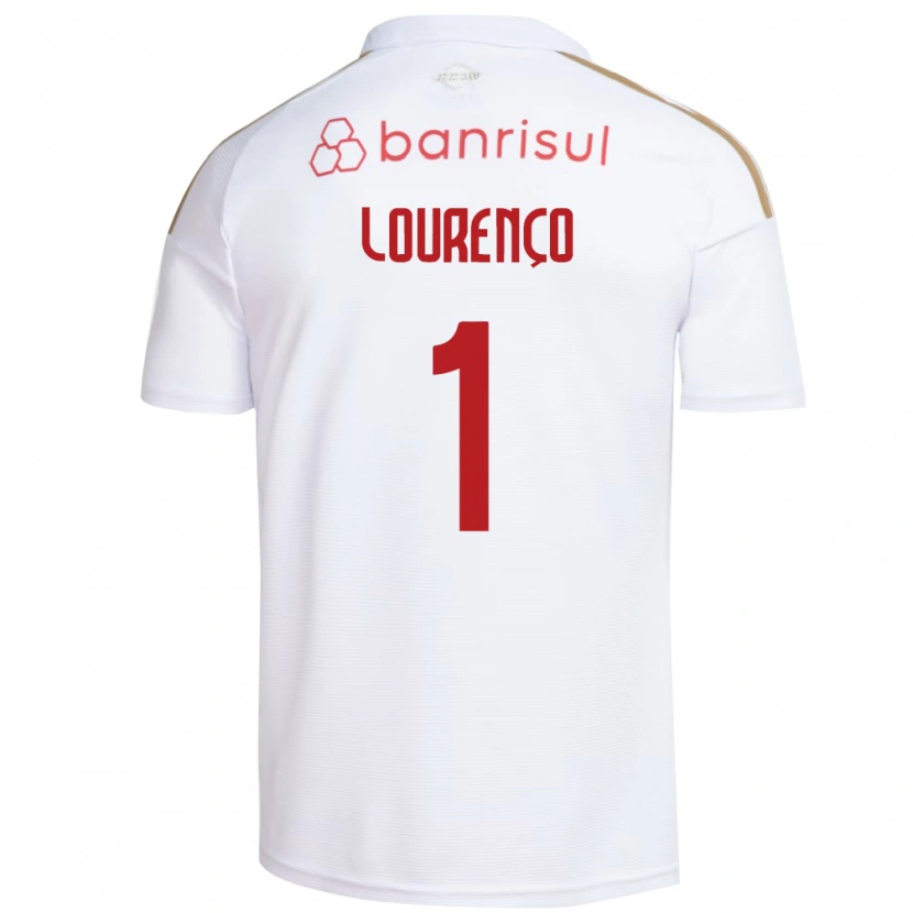 Danxen Uomo Maglia Arthur Lourenço #1 Bianco Rosso Kit Gara Away 2026/27 Maglietta