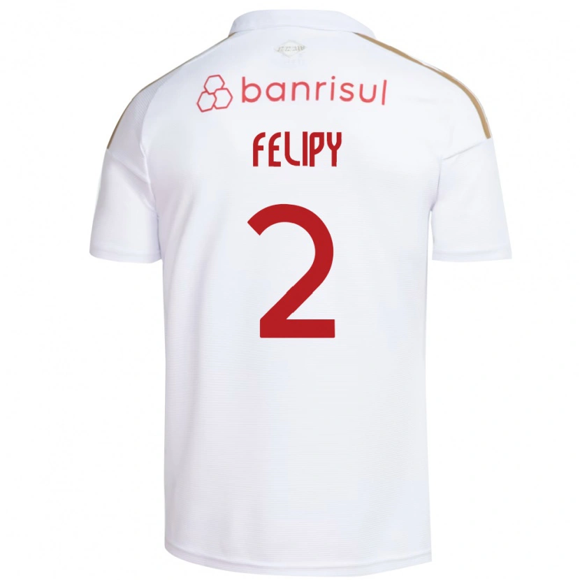 Danxen Uomo Maglia Luis Felipy #2 Bianco Rosso Kit Gara Away 2026/27 Maglietta