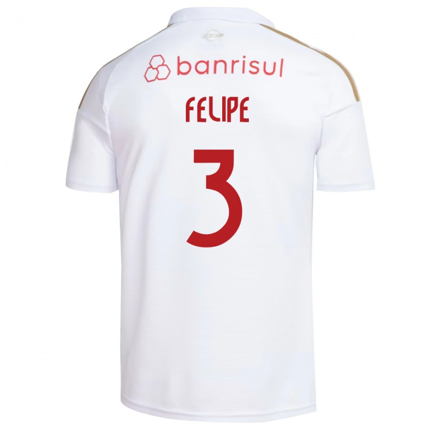 Danxen Uomo Maglia Gabriel Lara #3 Bianco Rosso Kit Gara Away 2026/27 Maglietta