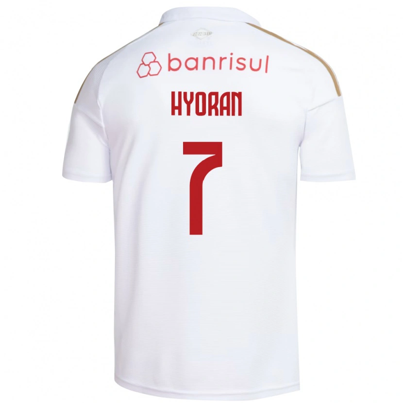 Danxen Uomo Maglia Hyoran #7 Bianco Rosso Kit Gara Away 2026/27 Maglietta