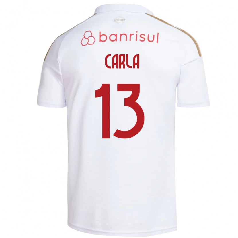Danxen Uomo Maglia Carla #13 Bianco Rosso Kit Gara Away 2026/27 Maglietta