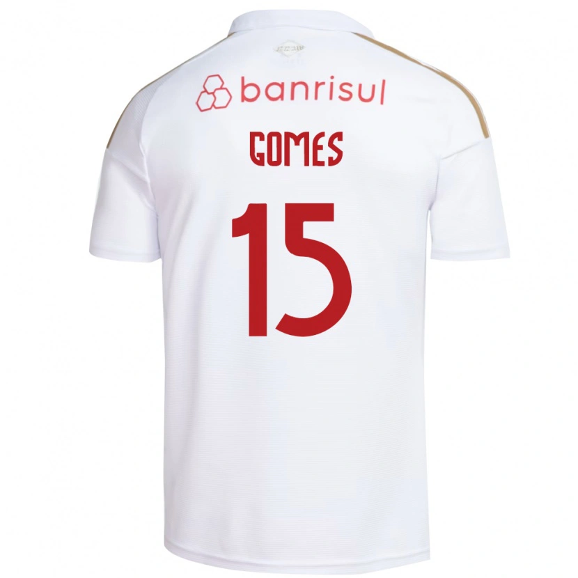 Danxen Uomo Maglia Bruno Gomes #15 Bianco Rosso Kit Gara Away 2026/27 Maglietta