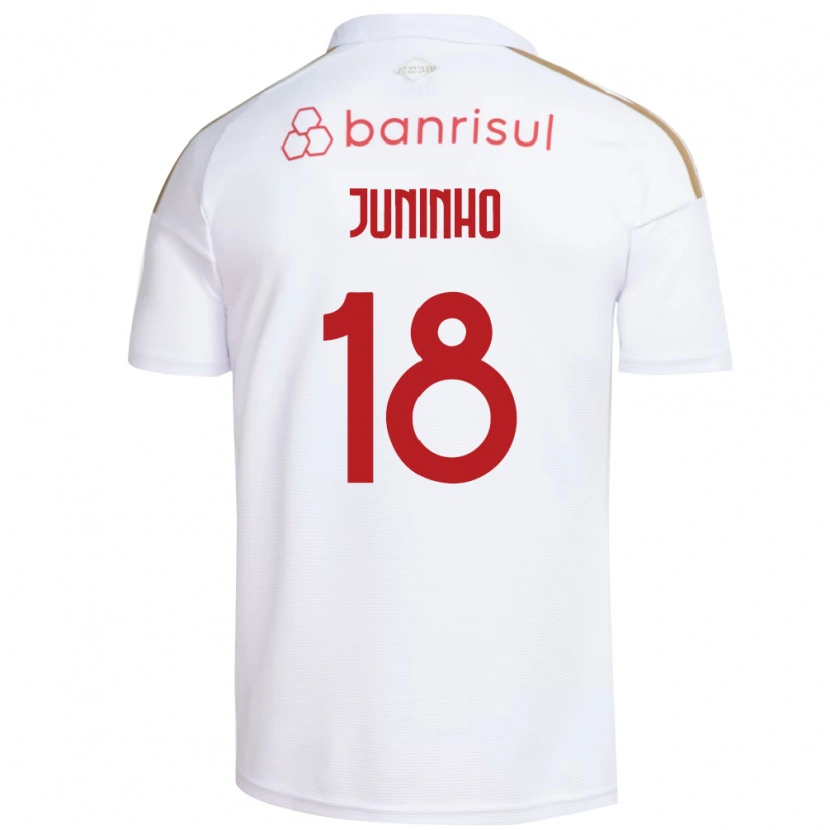 Danxen Uomo Maglia Juninho #18 Bianco Rosso Kit Gara Away 2026/27 Maglietta