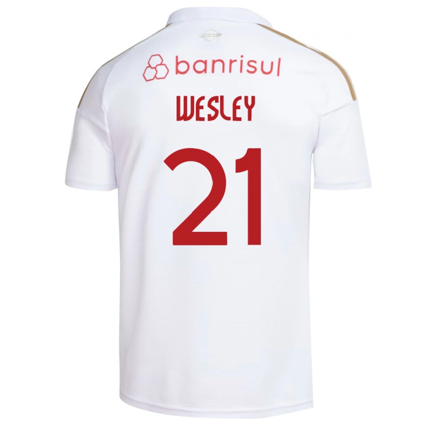 Danxen Uomo Maglia Wesley #21 Bianco Rosso Kit Gara Away 2026/27 Maglietta