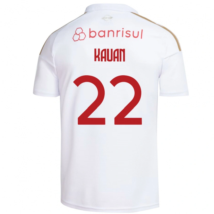 Danxen Uomo Maglia Kauan Jesus Santos Oliveira #22 Bianco Rosso Kit Gara Away 2026/27 Maglietta