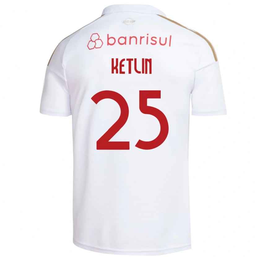 Danxen Uomo Maglia Ketlin #25 Bianco Rosso Kit Gara Away 2026/27 Maglietta