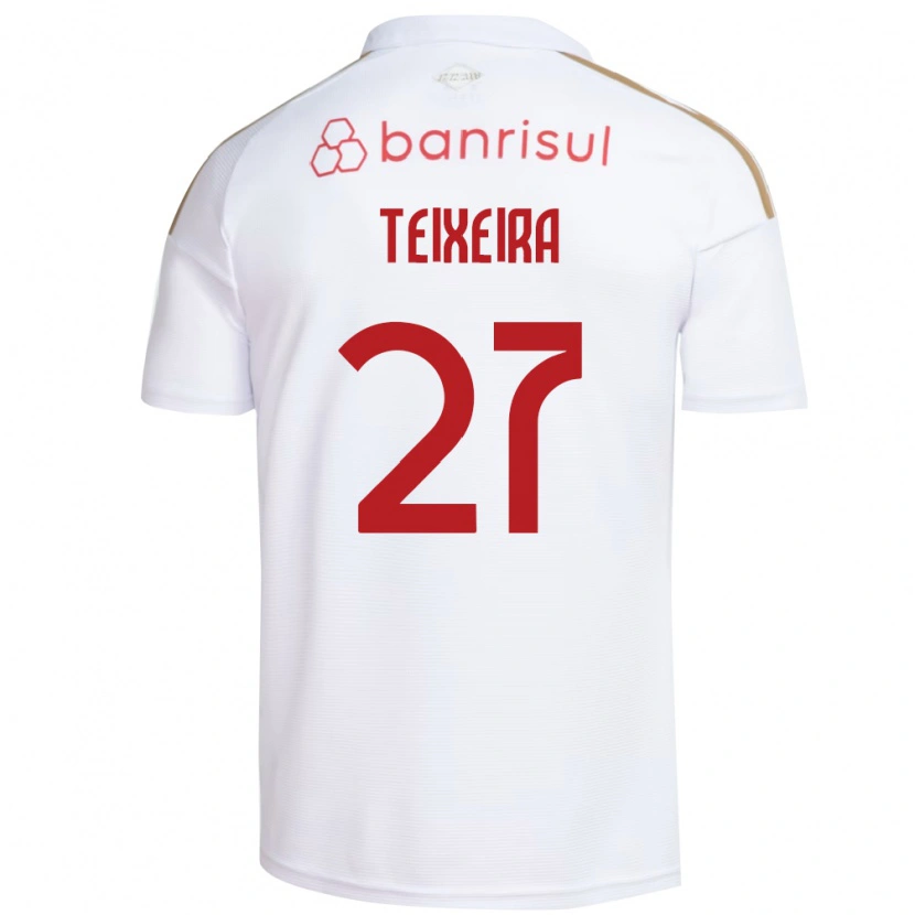 Danxen Uomo Maglia Danny Teixeira #27 Bianco Rosso Kit Gara Away 2026/27 Maglietta