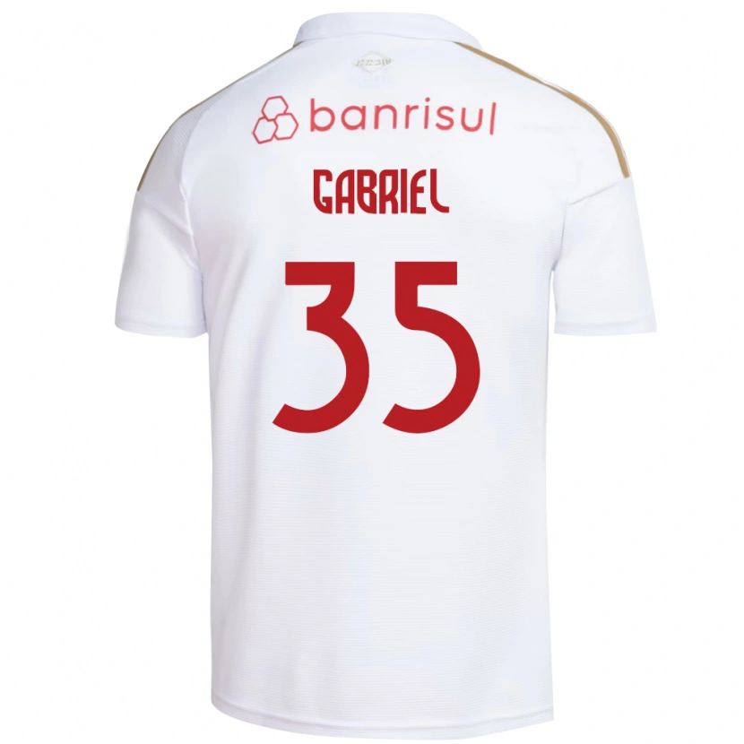 Danxen Uomo Maglia Ze Gabriel #35 Bianco Rosso Kit Gara Away 2026/27 Maglietta