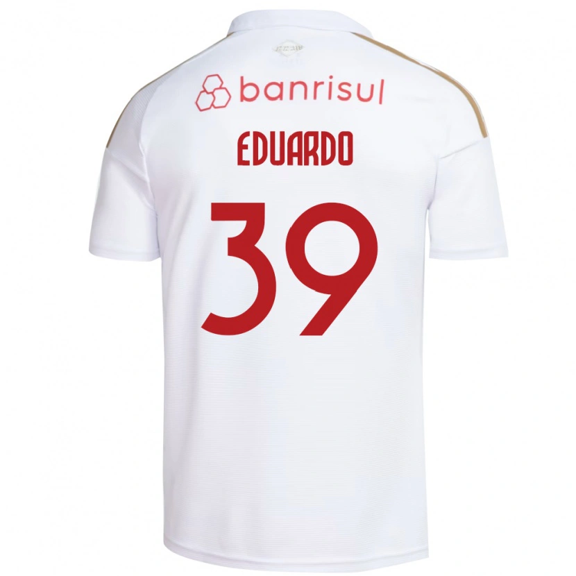 Danxen Uomo Maglia Carlos Eduardo #39 Bianco Rosso Kit Gara Away 2026/27 Maglietta