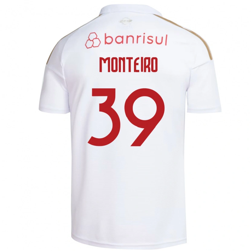 Danxen Uomo Maglia Letícia Monteiro #39 Bianco Rosso Kit Gara Away 2026/27 Maglietta