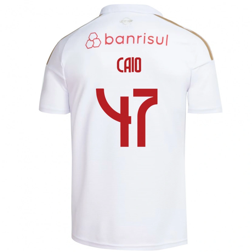 Danxen Uomo Maglia Caio Vidal #47 Bianco Rosso Kit Gara Away 2026/27 Maglietta