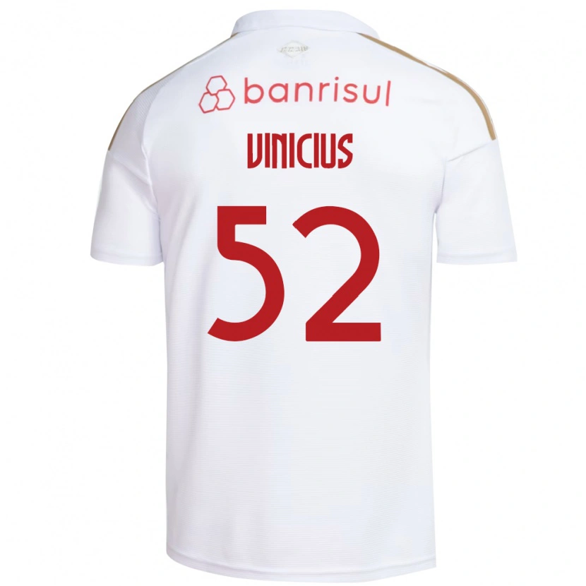 Danxen Uomo Maglia Gabriel Vinicius #52 Bianco Rosso Kit Gara Away 2026/27 Maglietta