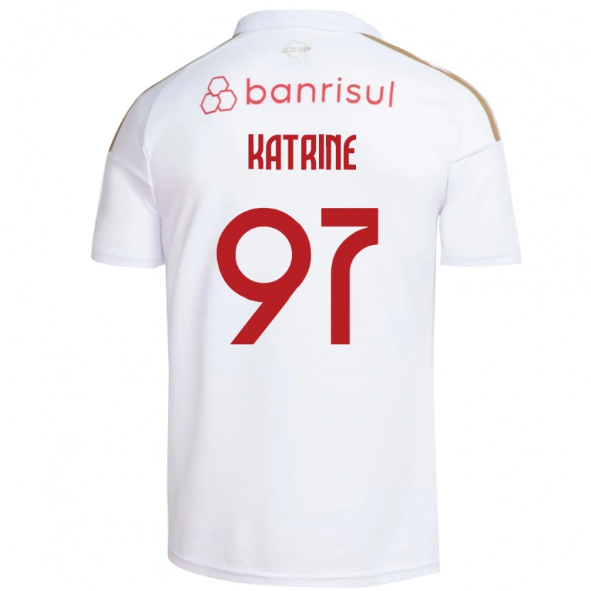 Danxen Uomo Maglia Katrine #97 Bianco Rosso Kit Gara Away 2026/27 Maglietta