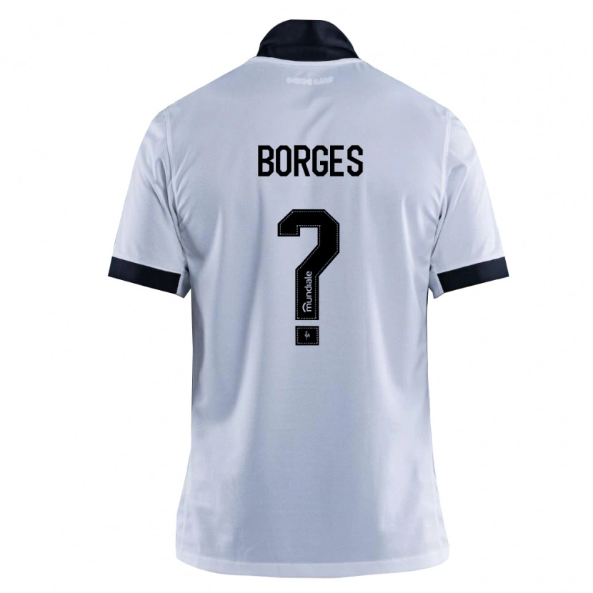 Danxen Uomo Maglia Leo Borges #0 Nero Bianco Kit Gara Away 2026/27 Maglietta