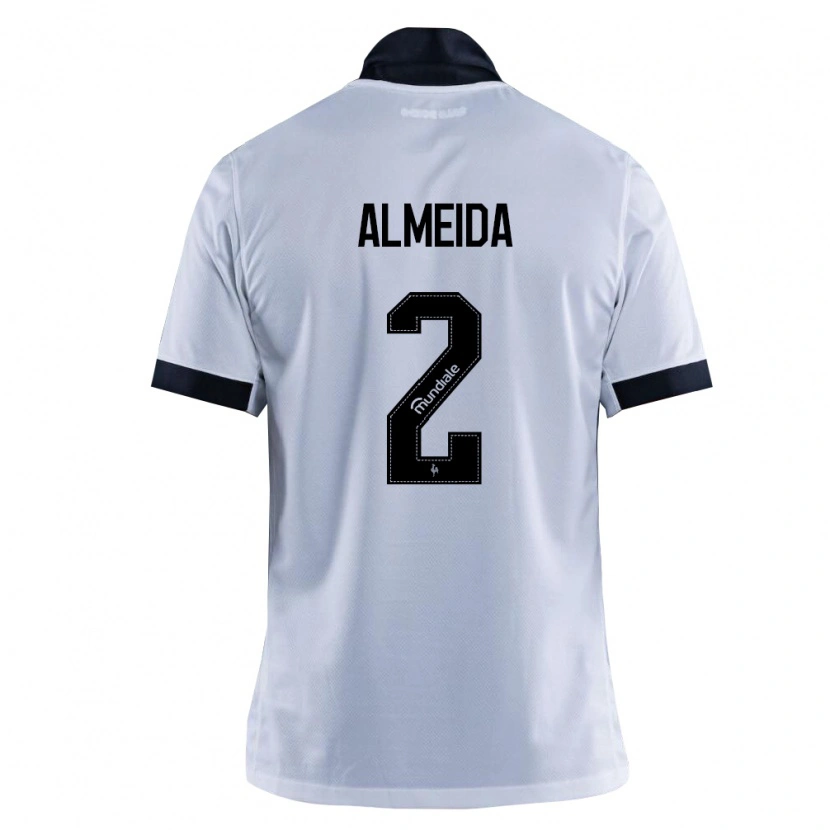 Danxen Uomo Maglia Samuel Almeida #2 Nero Bianco Kit Gara Away 2026/27 Maglietta