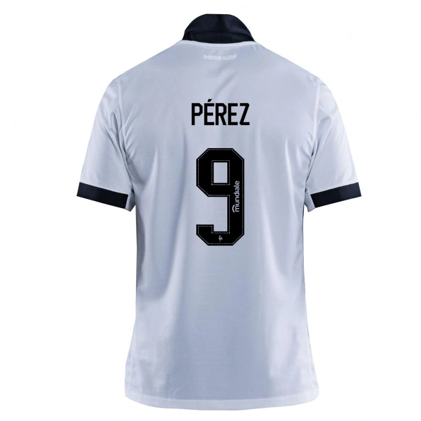Danxen Uomo Maglia Diego Pérez #9 Nero Bianco Kit Gara Away 2026/27 Maglietta
