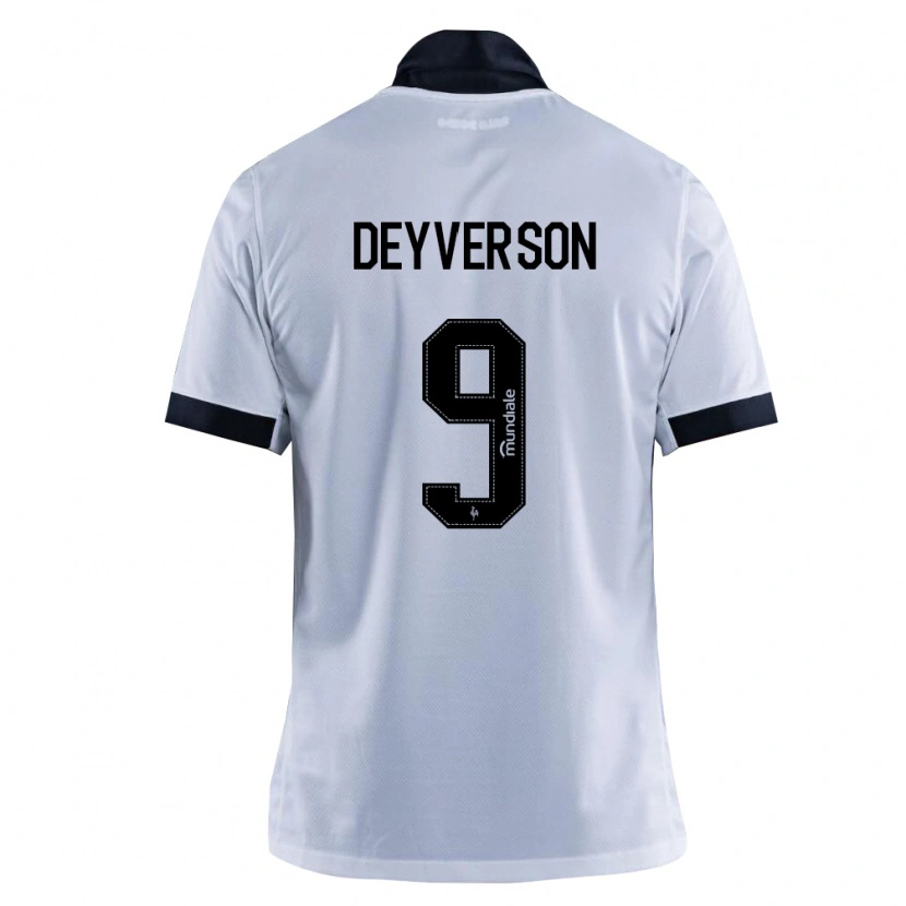 Danxen Uomo Maglia Deyverson #9 Nero Bianco Kit Gara Away 2026/27 Maglietta