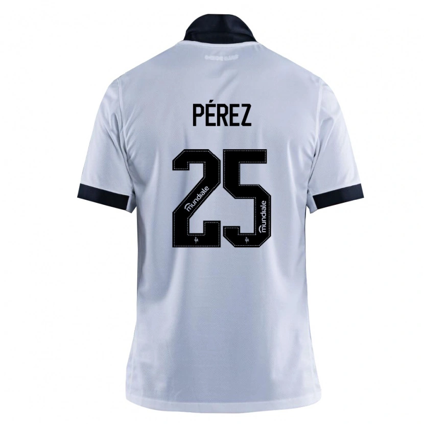 Danxen Uomo Maglia Tomás Pérez #25 Nero Bianco Kit Gara Away 2026/27 Maglietta