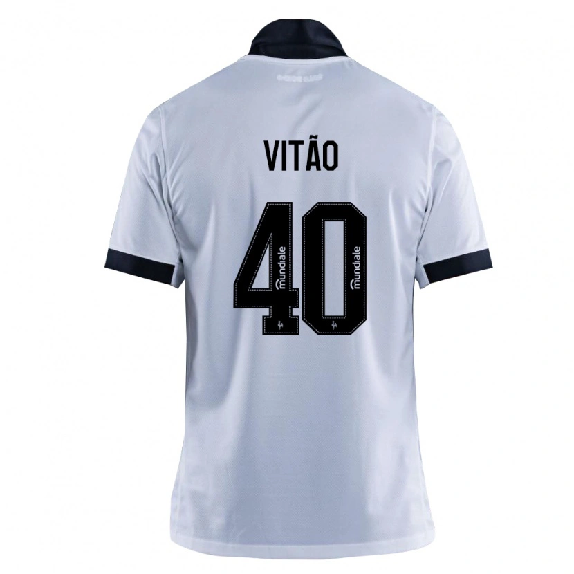 Danxen Uomo Maglia Vitão #40 Nero Bianco Kit Gara Away 2026/27 Maglietta
