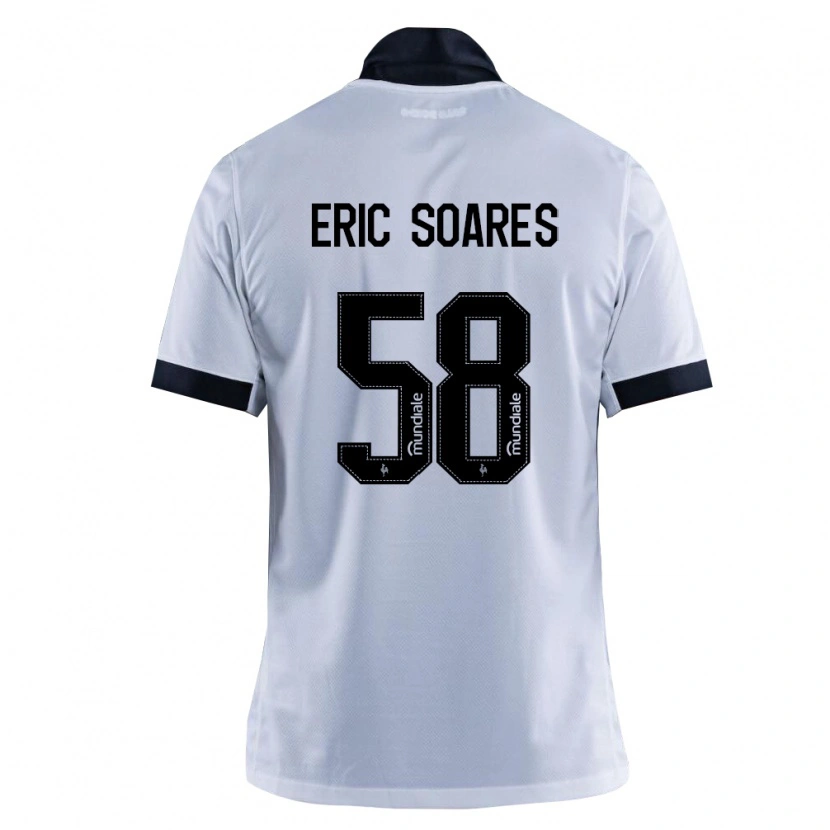 Danxen Uomo Maglia Eric Soares #58 Nero Bianco Kit Gara Away 2026/27 Maglietta