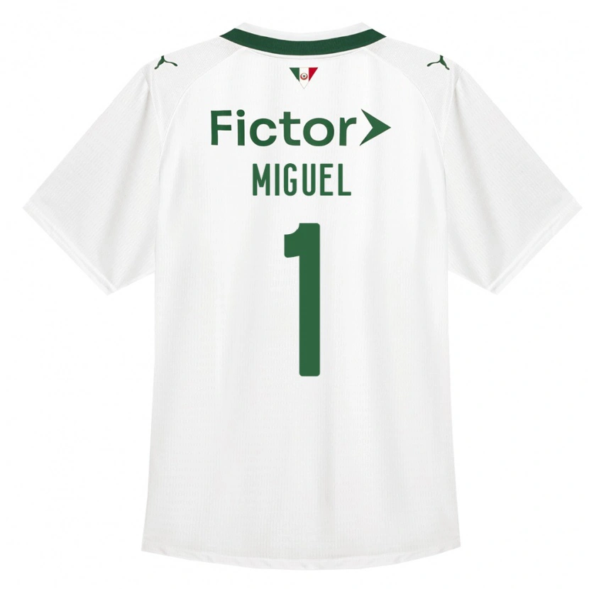 Danxen Uomo Maglia Carlos Miguel #1 Verde Bianco Kit Gara Away 2026/27 Maglietta