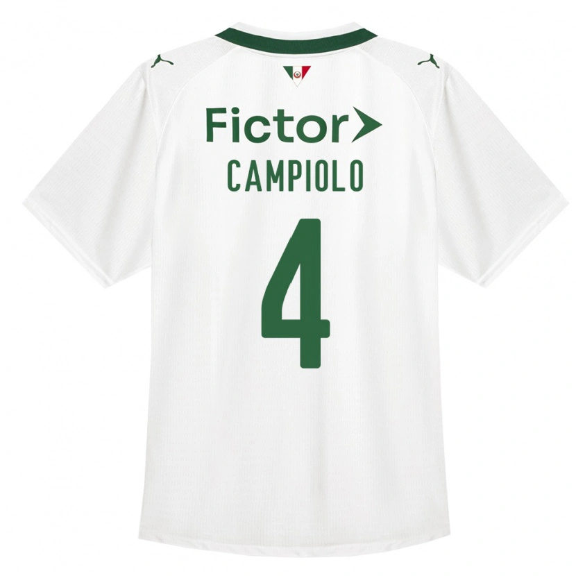 Danxen Uomo Maglia Giovanna Campiolo #4 Verde Bianco Kit Gara Away 2026/27 Maglietta