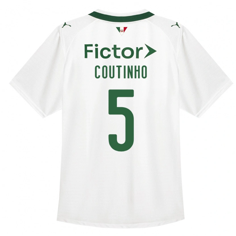 Danxen Uomo Maglia Rafael Coutinho #5 Verde Bianco Kit Gara Away 2026/27 Maglietta