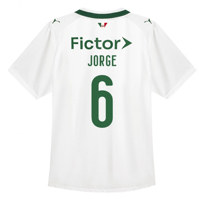 Danxen Uomo Maglia Jorge #6 Verde Bianco Kit Gara Away 2026/27 Maglietta