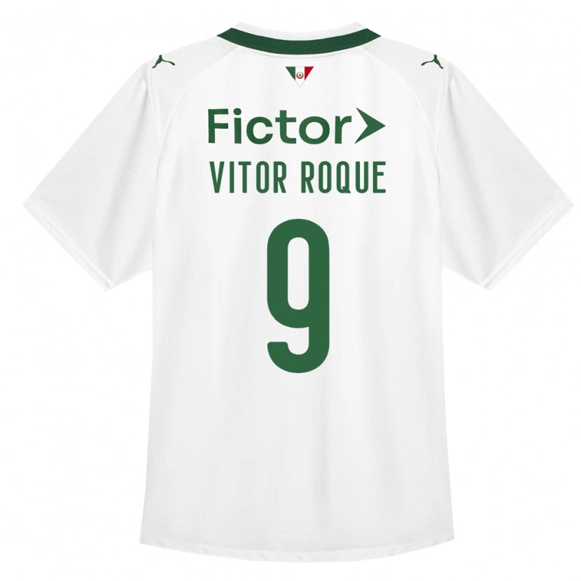 Danxen Uomo Maglia Vitor Roque #9 Verde Bianco Kit Gara Away 2026/27 Maglietta