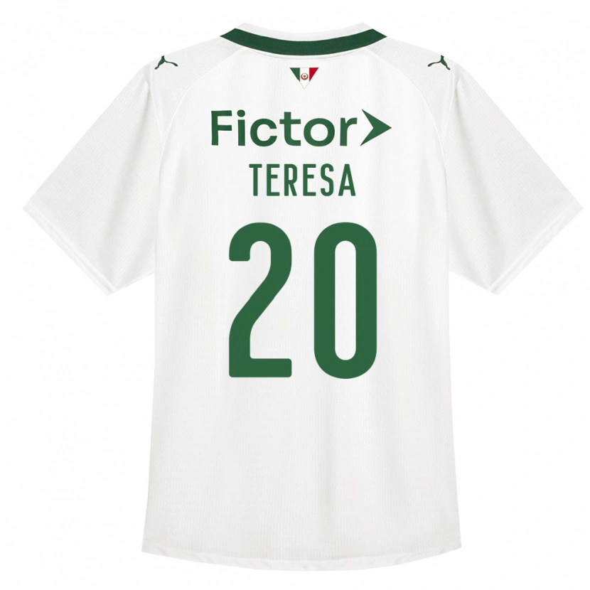 Danxen Uomo Maglia Felipe Teresa #20 Verde Bianco Kit Gara Away 2026/27 Maglietta