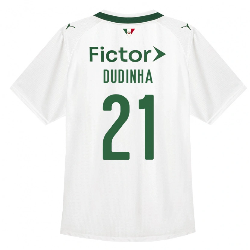 Danxen Uomo Maglia Dudinha #21 Verde Bianco Kit Gara Away 2026/27 Maglietta