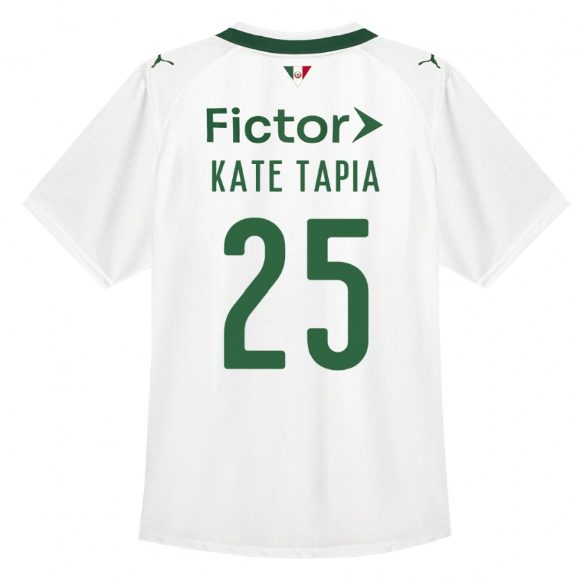 Danxen Uomo Maglia Kate Tapia #25 Verde Bianco Kit Gara Away 2026/27 Maglietta