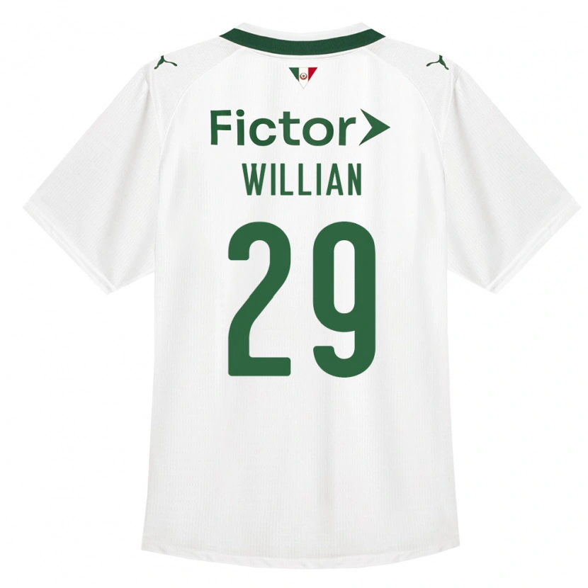 Danxen Uomo Maglia Willian #29 Verde Bianco Kit Gara Away 2026/27 Maglietta