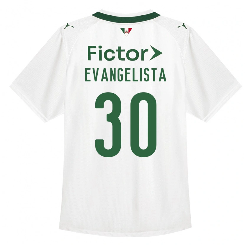 Danxen Uomo Maglia Lucas Evangelista #30 Verde Bianco Kit Gara Away 2026/27 Maglietta