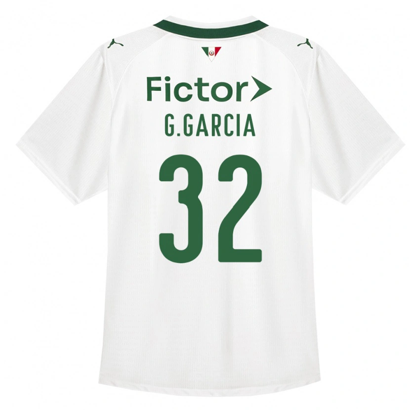 Danxen Uomo Maglia Gustavo Garcia #32 Verde Bianco Kit Gara Away 2026/27 Maglietta