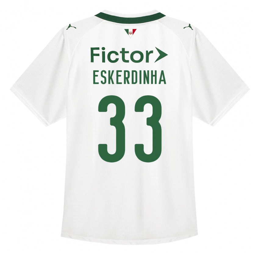 Danxen Uomo Maglia Eskerdinha #33 Verde Bianco Kit Gara Away 2026/27 Maglietta