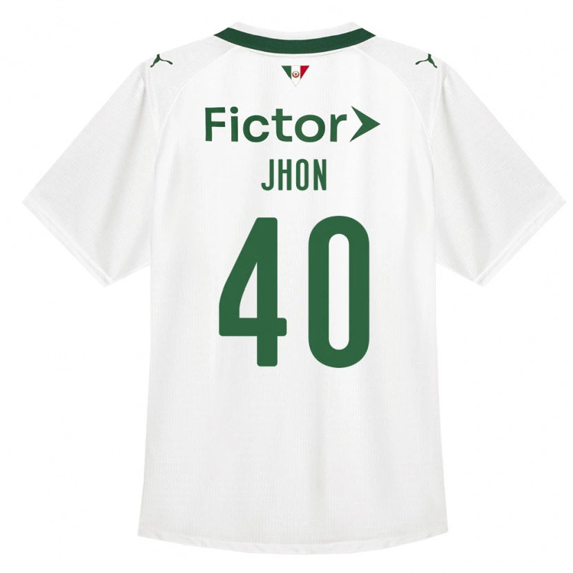 Danxen Uomo Maglia Jhon Jhon #40 Verde Bianco Kit Gara Away 2026/27 Maglietta