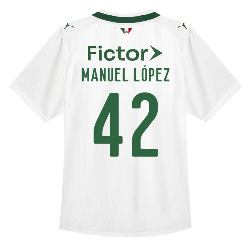 Danxen Uomo Maglia José Manuel López #42 Verde Bianco Kit Gara Away 2026/27 Maglietta